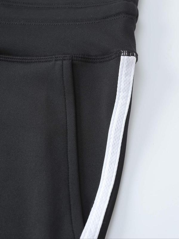 Women's Striped Side Pocket Sports Joggers, Casual Sporty Comfy Breathable Skinny Pants for Yoga Gym Workout Running, Ladies Sportswear for All Seasons 7
