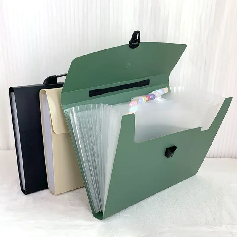Long Envelope File Long File Bag File Floders Organizer Large Capacity Waterproof Folder Storage Bags Office School Supplies Organ Bag Student A4 Multilayer File Bag Portable Test Paper Holder 13 Grid Zipper Folder