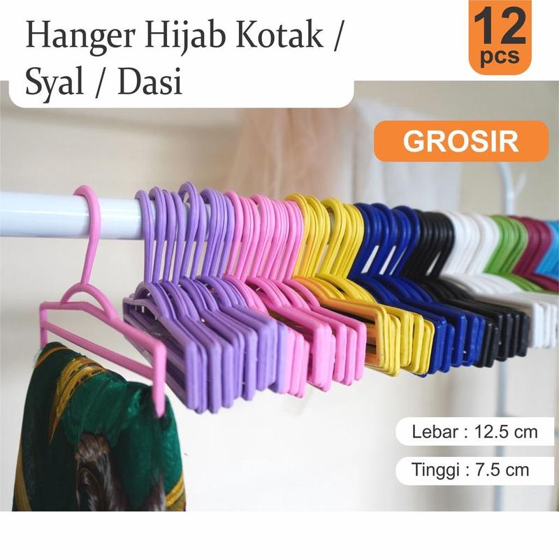ACEH.ANG 131526  Hanger Jilbab Kotak / Gantungan mini Kerudung Syal Dasi (Plastik Tebal) 2
