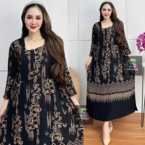Daster Jumbo Ld 120 Daster Chibi Lengan 3/4 Daster Rayon Premium Dress Hamil