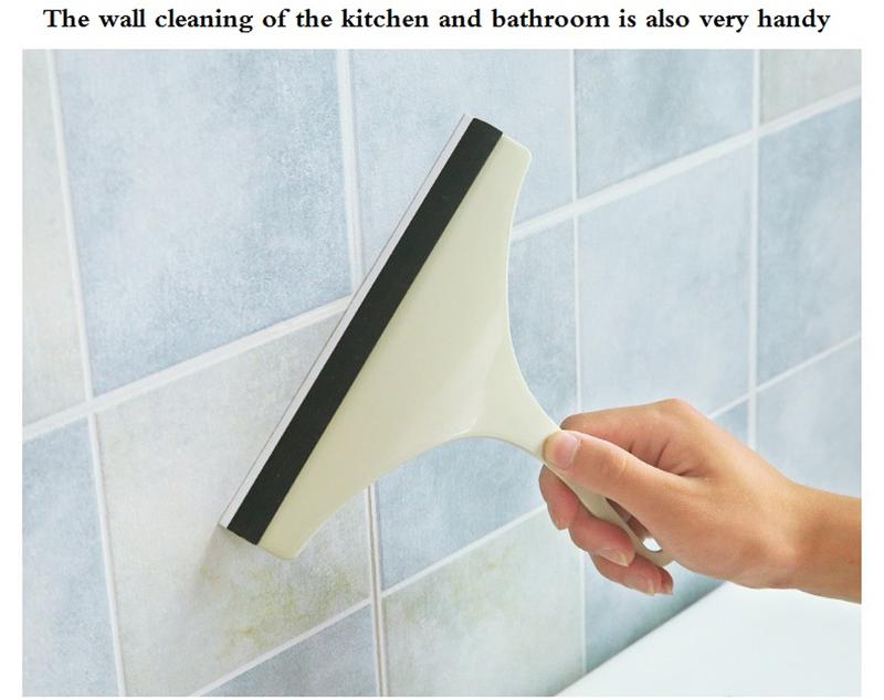 Product Introduction of Household Cleaning Bathroom Mirror Cleaner With Silicone Blade Holder Hook Car Glass Shower Squeegee Window Glass Wiper Scraper 32