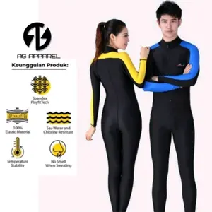 BAJU RENANG WANITA+PRIA DEWASA LENGAN PANJANG SELAM