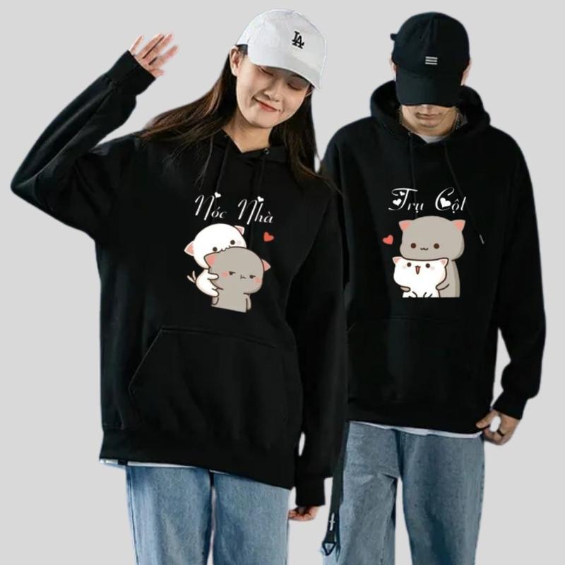 Đồ đôi hoodie & sweater, áo cặp SLU vải nỉ bông dày mịn, hình in sắc nét - HD20 1