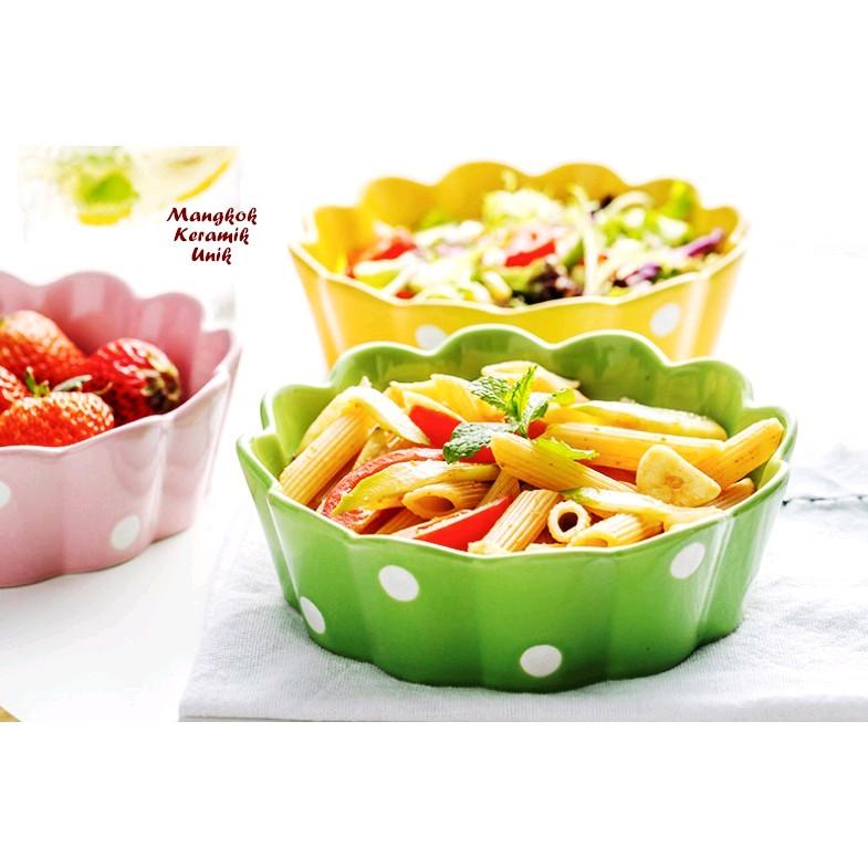 Mangkok saji Bulat Polkadot 4