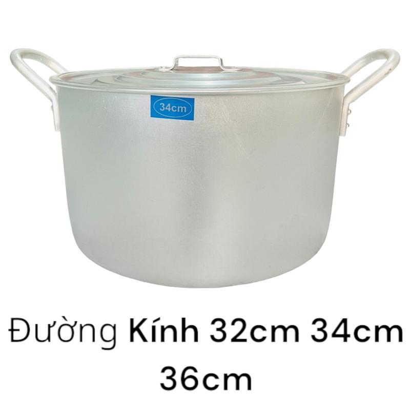 Nồi Nhôm Hải Phòng Team Xanh Đủ Size - 32cm 34cm 36cm nhôm việt nam nồi  10 nồi  luộc gà , Noi nau thuc an