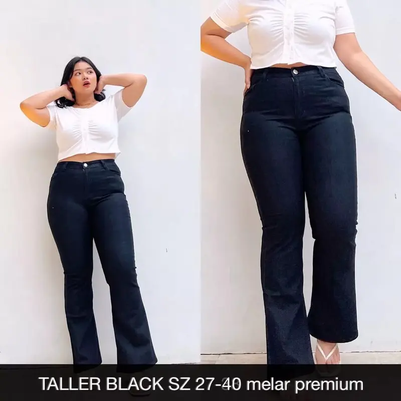 Celana Jeans Cutbray Wanita Super Jumbo Nyaman Variasi Panjang Denim Dewasa Cewek 5