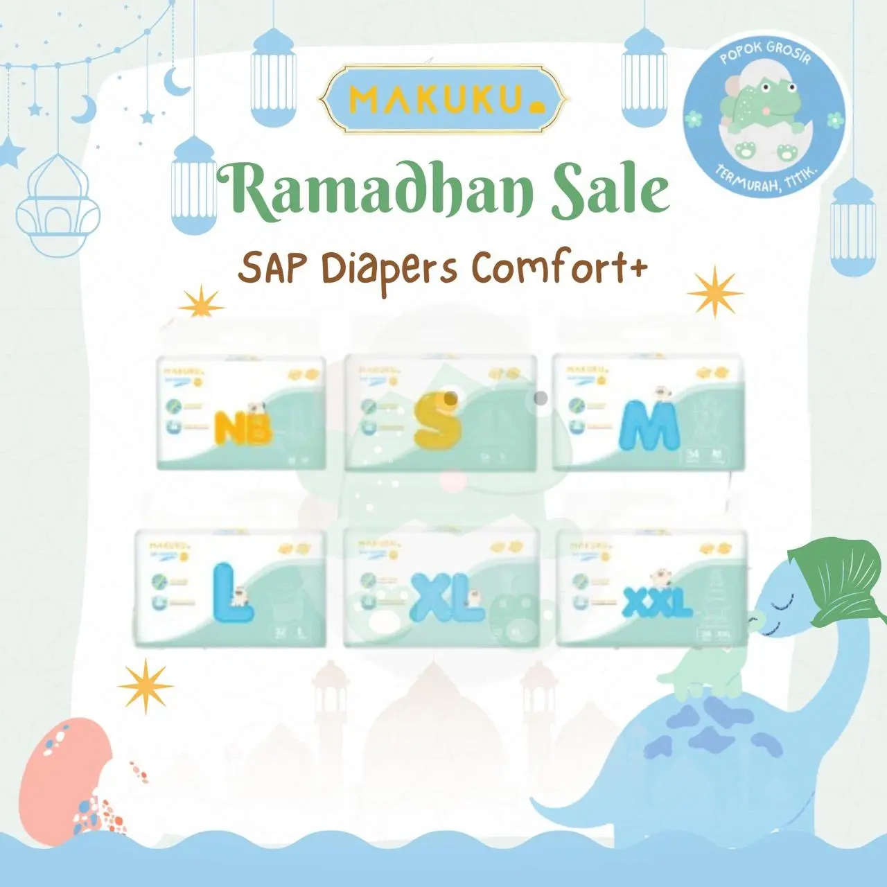(POSIR) MAKUKU SAP diapers comfort+