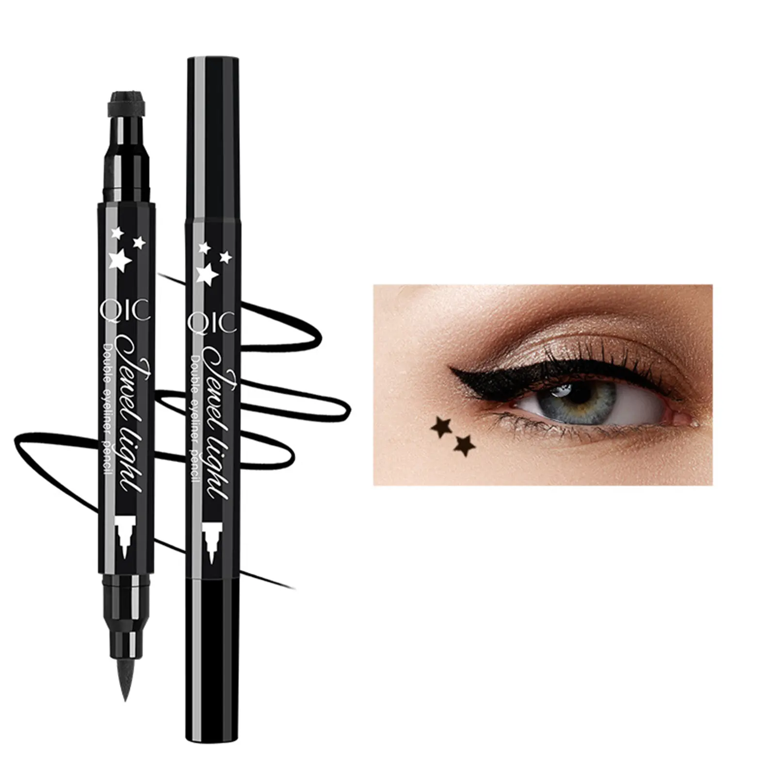 Eyeliner Pen Liquid Liner Star Stamp Smudge-proof Eyeliner Makeup