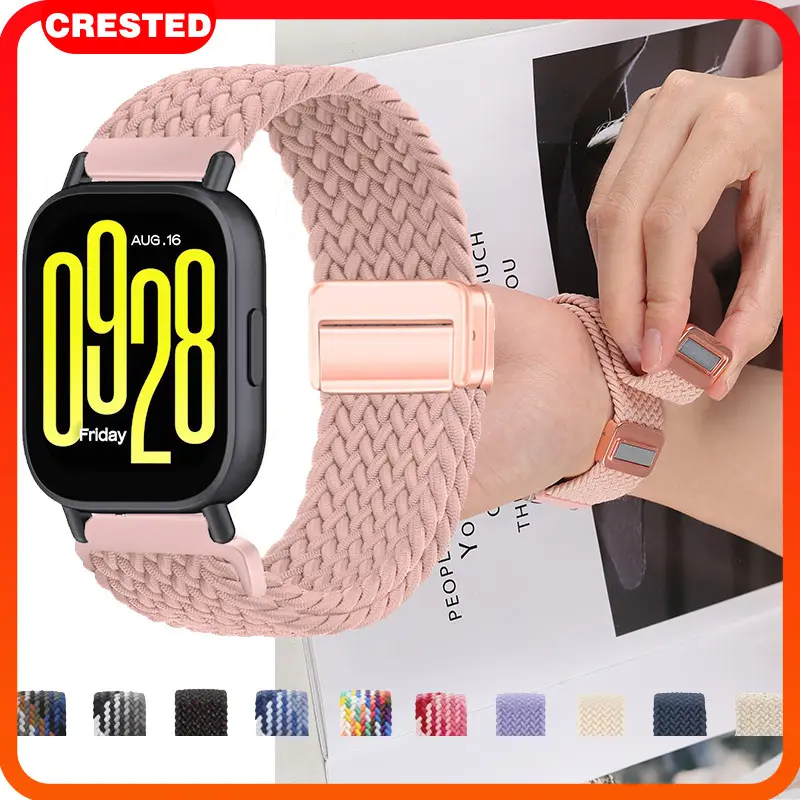 [Tali Jam] 22mm/20mm Quick Release Strap for Redmi Watch 5 Active / Lite， Samsung Glaxy Watch FE 7 6 5 4 Nylon Magnetic Buckle Band Accessories Smartwatch for Huawei Watch GT 5 2 3 4 /Aolon/Advan/Garmin/Amazfit GTS GTR / Itel 011 / Xiaomi Watch