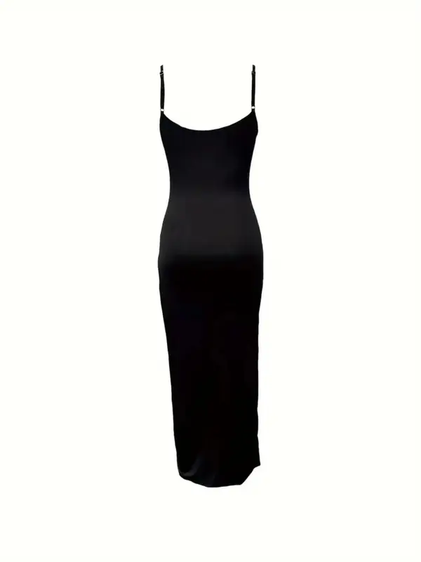 Women's Solid Color  Split Backless Cami Dress, Sexy Fashion Casual   Dress for Party Club Dating Wear, Women Dress for Summer 6