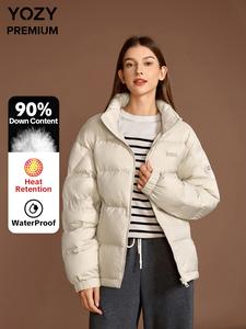 90% Down Waterproof Coat with 600 Fill Power, Heat Retention and Migration Resistance, YOZY Premium Women's Down Puffer Coat, Basics for The Cold Season