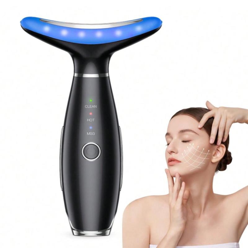 Portable Facial Massager, 3 Modes Face & Neck Massage Tool, Professional Facial Beauty Instrument for Women & Girls, Home Spa Massager 0