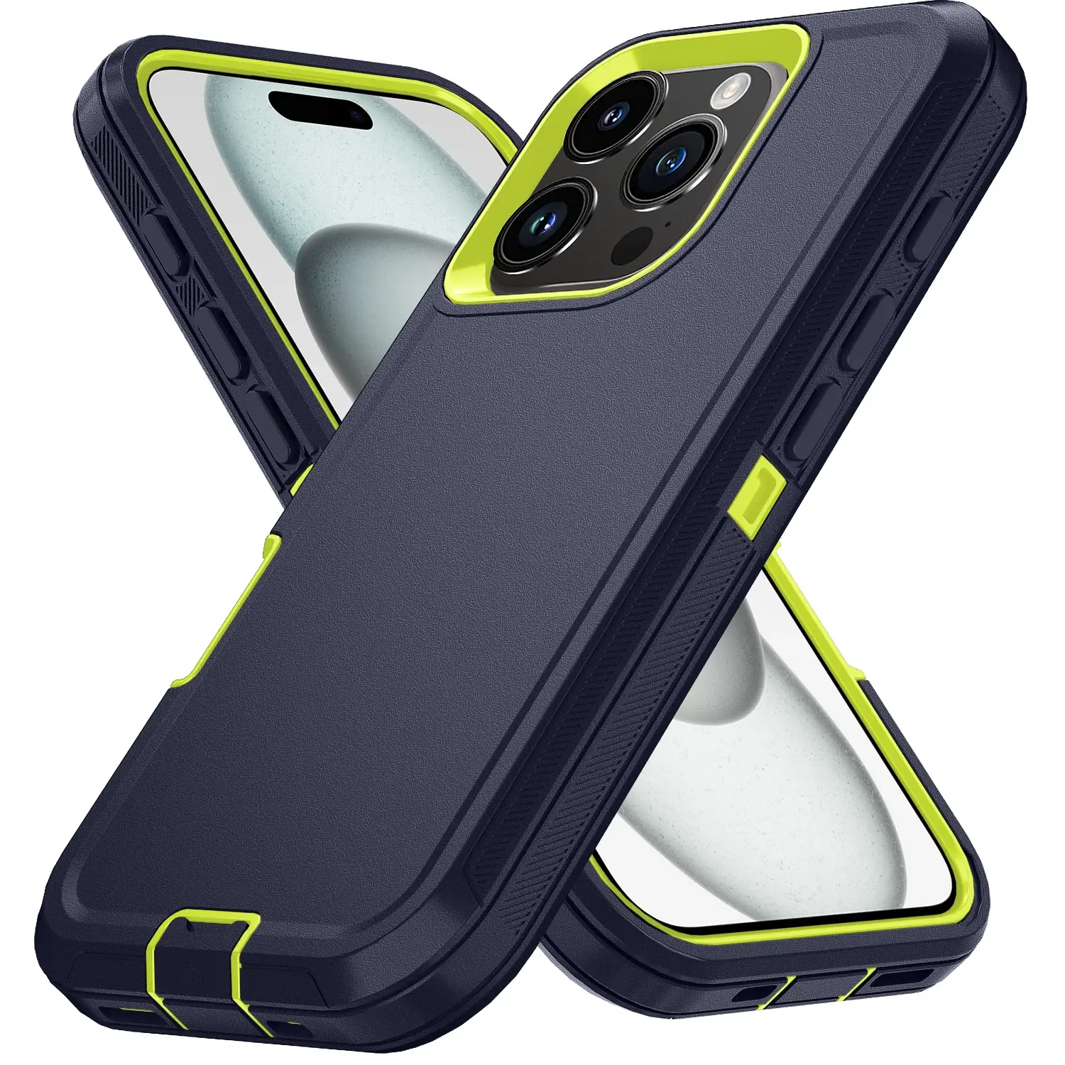 Armor Shockproof Defender Phone Case For iphone 11 12 13 14 15 Pro Max X XS XR XSMAX 7 8 Plus SE2 SE4 Hard PC+TPU Back Cover Protective Casing Protector Screen Protector
