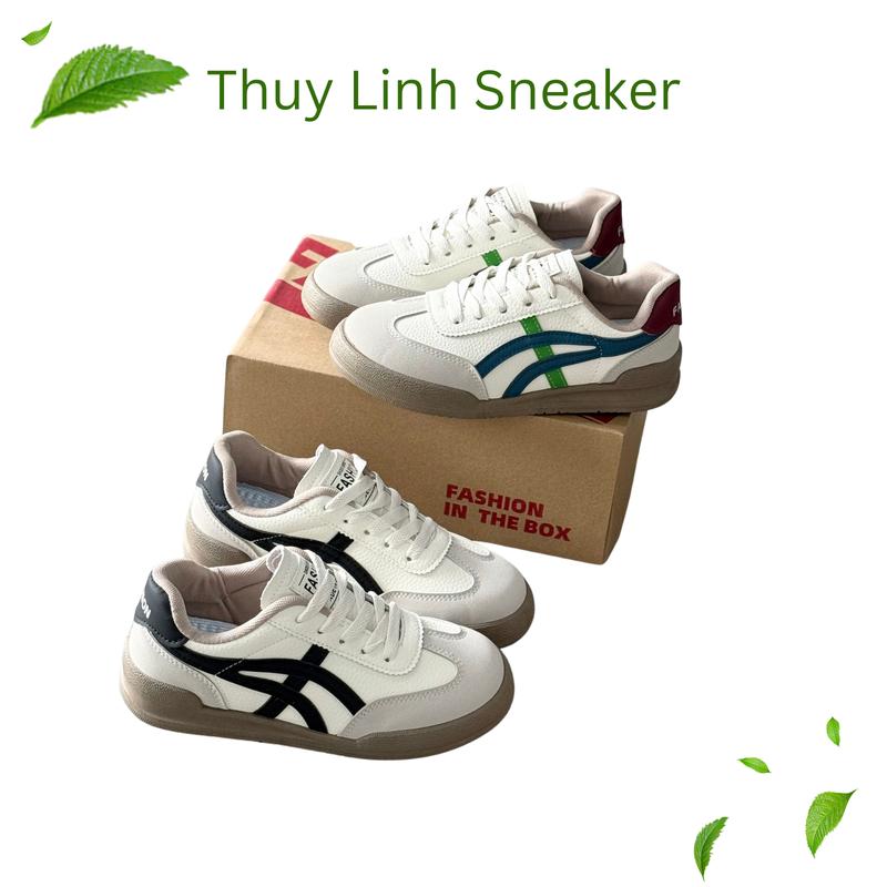 Giày bệt Fashion nữ 2 sọc cong nhẹ mềm êm