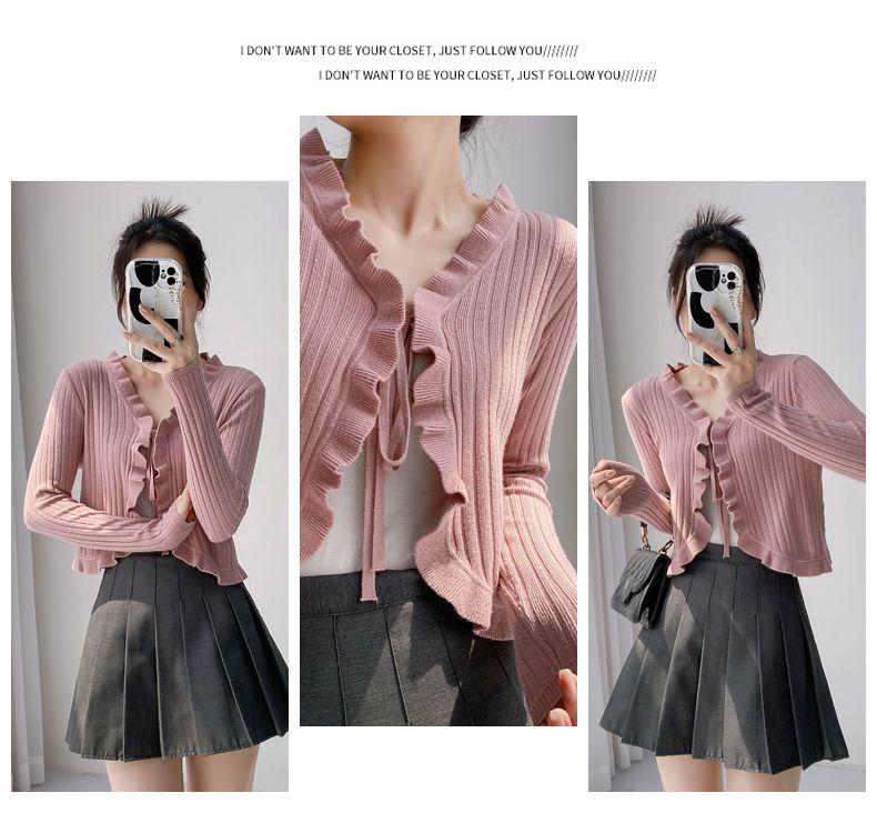 Product Introduction of Áo Cardigan Dệt Kim, Chống Nắng, Áo Cánh Che Kín Ngoài Mỏng Cho Nữ, Khăn Choàng Mùa Hè, Áo Khoác Vai Nhỏ Bằng Lụa Lạnh 27