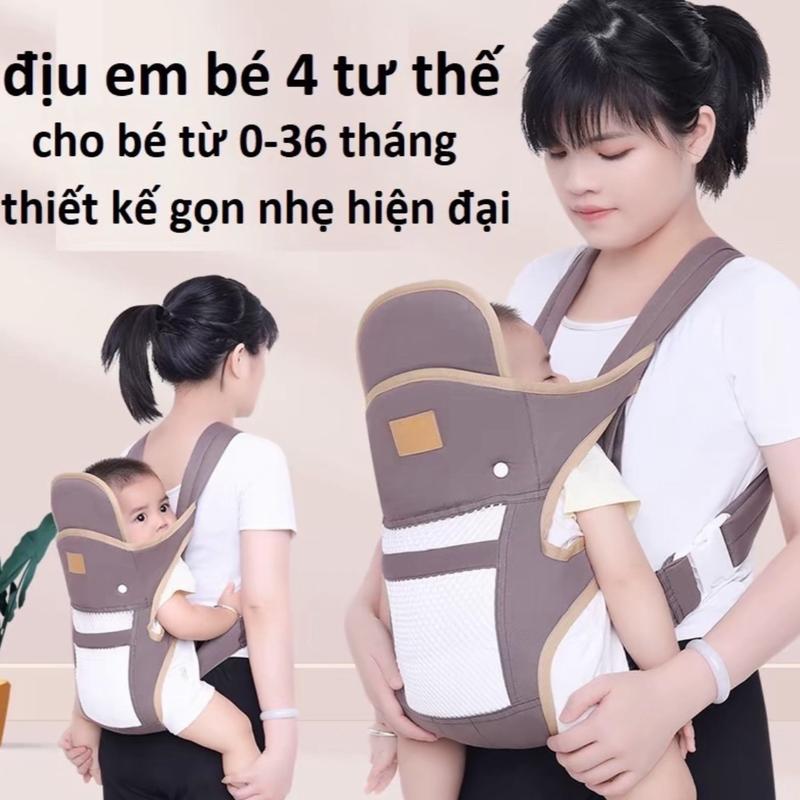 Địu Em Bé Sơ Sinh Có Đỡ Cổ Đa Năng Gọn Nhẹ Hàng Chất Lượng Cao Đai Địu Em Bé Đi Xe Máy túi địu em bé diu cho