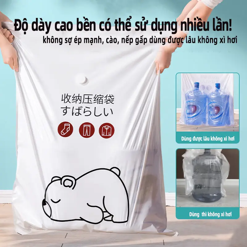 Túi hút chân không quần áo chăn ga công nghệ Nhật Bản - Đa năng, tiện dụng Hello shop phòng vệ sinh thân thiện với môi trường 3