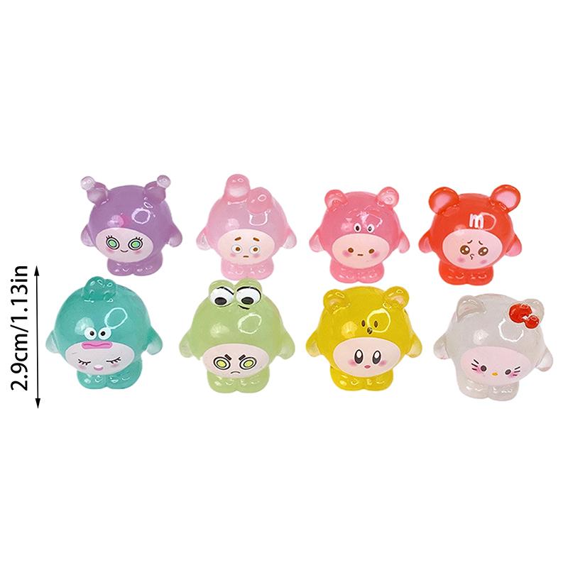 Product Introduction of 1Pc Mini Luminous Cartoon Micro Ornaments Miniature Animal Potted Decoration Home Micro Landscape Accessories 17