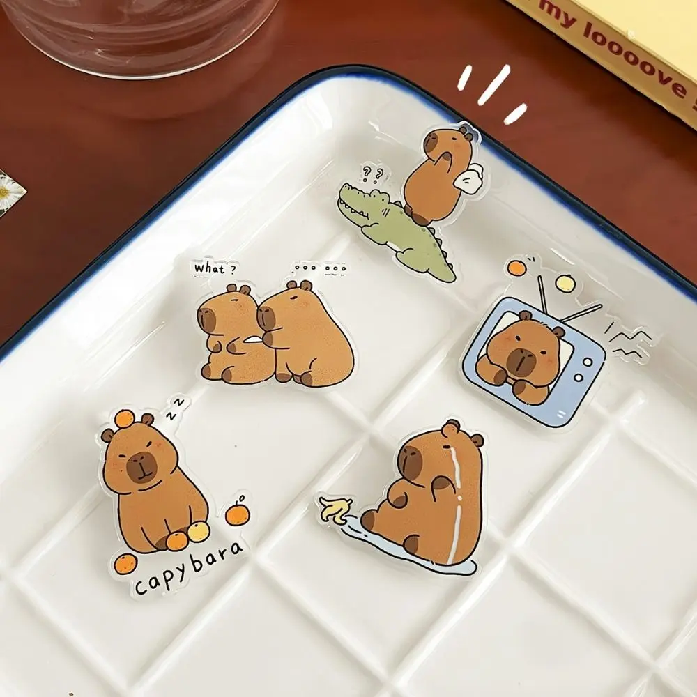 Cartoon Breastpin Capybara Pin Cute Kapibara Animal Badge Creative Kawaii Capibara Pin Girl