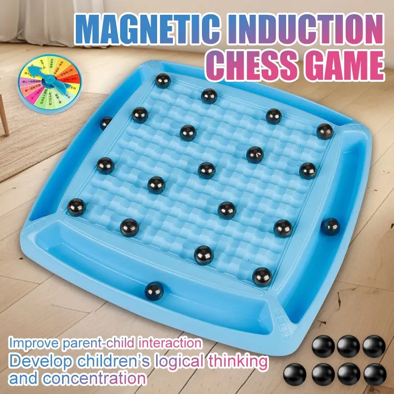 Magnetic induction magnetic chess fun children's puzzle improves focused thinking desktop parent-child interactive game effect