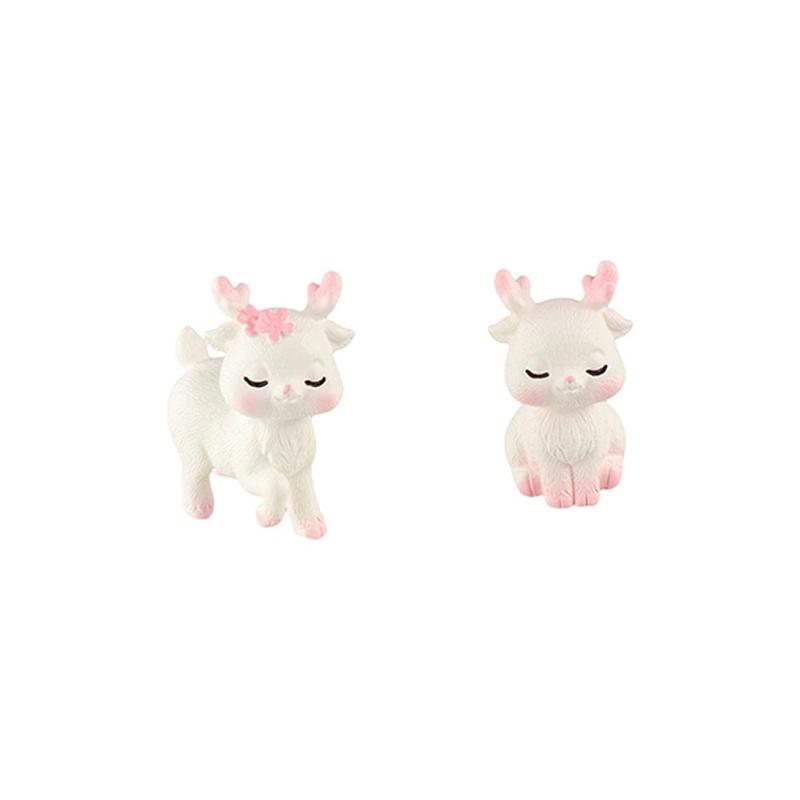 Tượng Hươu Hồng Mini, Trang Trí Sáng Tạo, Làm Bằng Resin Thu Nhỏ Hươu Hồng, Giỏ Trái Cây Dễ Thương, Phong Cảnh Siêu Nhỏ Thích Hợp Cho Cảnh Quan Nhỏ 7