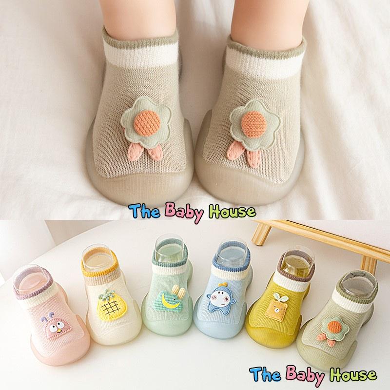 Giày Bún Tập Đi Cho Bé Giày Tất Vớ Tập Đi Đế Mềm Chống Trượt Phong Cách Hàn Quốc Cho Bé 0-18 tháng tuổi