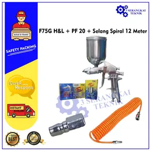 PAKET F75G H&L + PF 20 + Selang Spiral 12 meter