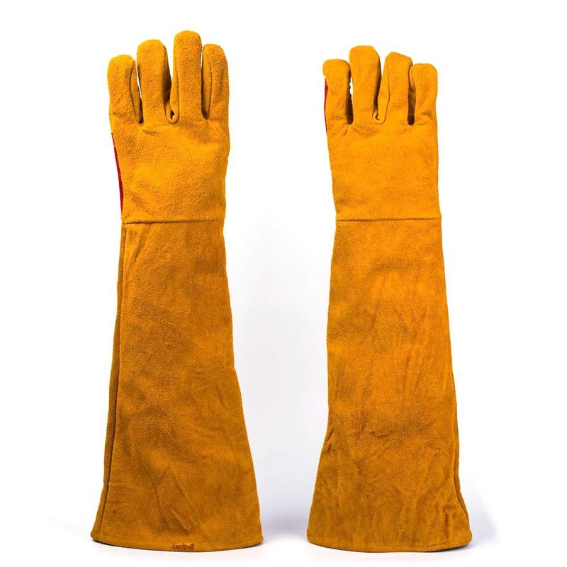 Product Introduction of 60cm Leather Fire Resistant for Welding Cooking Baking Fireplace Soldering Accessory Welding Glove Welding Gauntlets Works Gloves 17