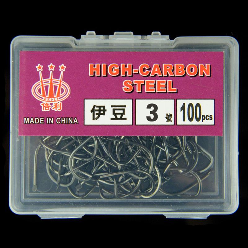 Product Introduction of Mata Kail Izu, 100pcs, Paruh Bengkok, Berduri, Keluli Karbon Tinggi, Lubang Hitam, Memancing Liar, Batang Panjang, Bekalan Alat Memancing Lubang Hitam  Pancing Outdoor 29