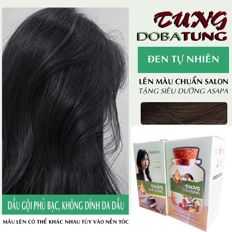 DẦU GỘI NHUỘM ĐEN TỰ NHIÊN [Hộp 10 Gói 20ml] Dầu Gội Nhuộm Tóc, Dầu Gội Phủ Bạc, Không Gây Kích Ứng, Đen Tự Nhiên, Chỉ Nhuộm Tóc, Không Nhuôm Da Đổi Màu Tóc Nữ