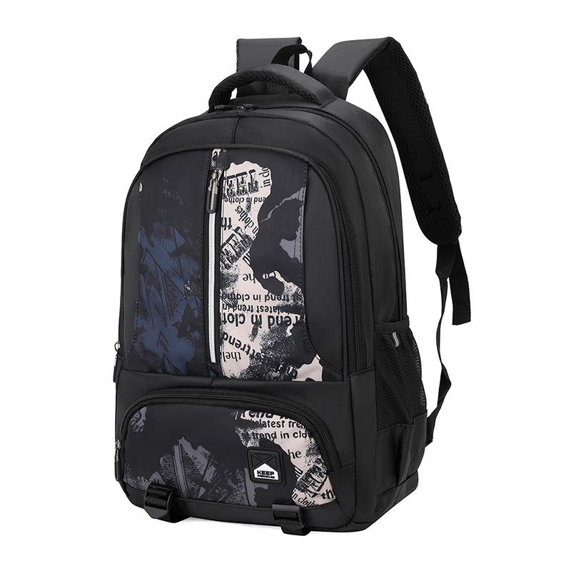 Product Introduction of [HOT MỚI] Balo đi học nam lớp 3 đến lớp 12 họa tiết graffiti thời trang hàn quốc cho nam ba lô trung học cho bé trai unisex chống thấm nước đựng laptop 2