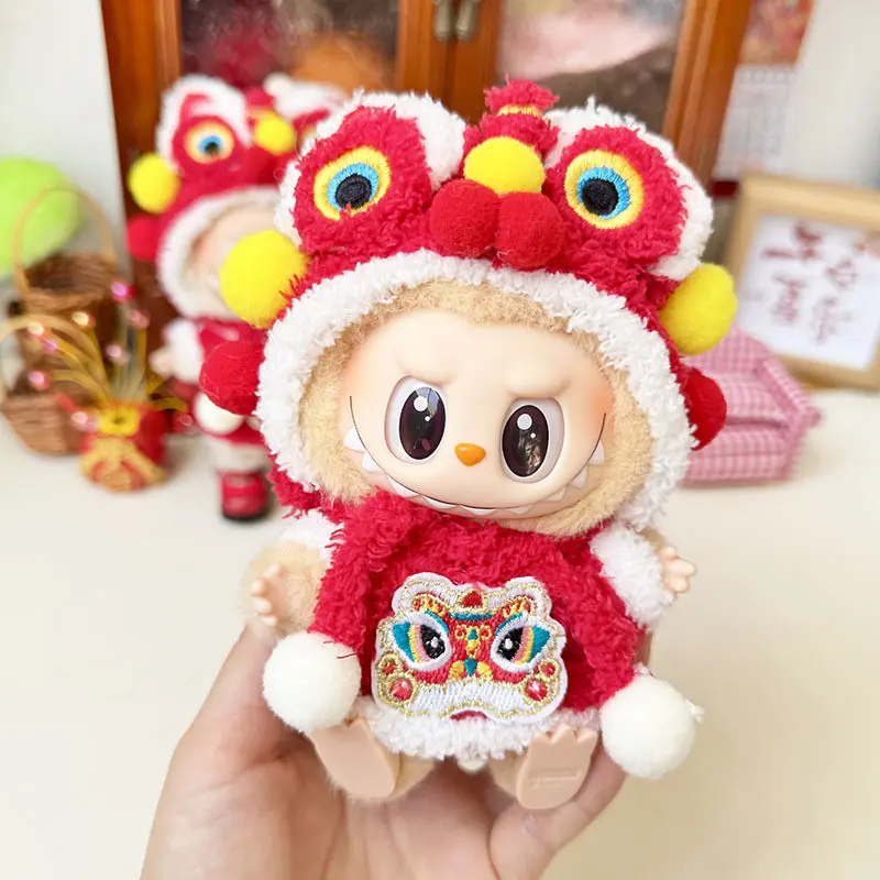 Quần Áo Búp Bê Labubu, HF, Bộ Đồ Năm Mới, Thời Trang Mini, Móc Chìa Khóa, Quần Áo Búp Bê, Dễ Thương Và Tinh Tế, Phụ Kiện Đồ Trang Trí, Thích Hợp Cho Búp Bê 15 / 17CM, Chỉ Quần Áo 8