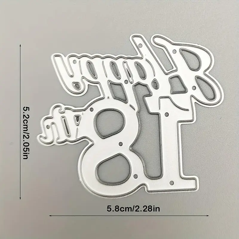 Number & Letter Pattern Metal Cutting Die, 1 Count DIY Scrapbooking & Stamping Die, Greeting Card Making Tool for Scrapbooking & Journal Making 1