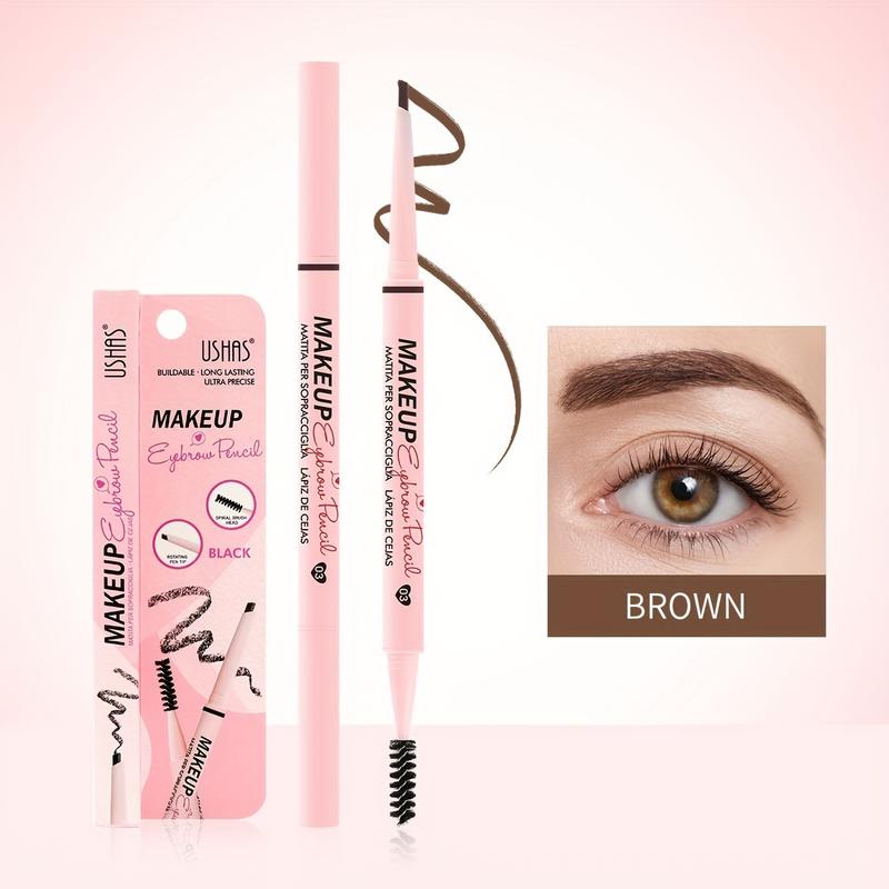 Product Introduction of USHAS Rotating Eyebrow Pencil, Waterproof, Sweatproof, Non-bleeding, Long-lasting, Non-smudging, Natural Makeup 8