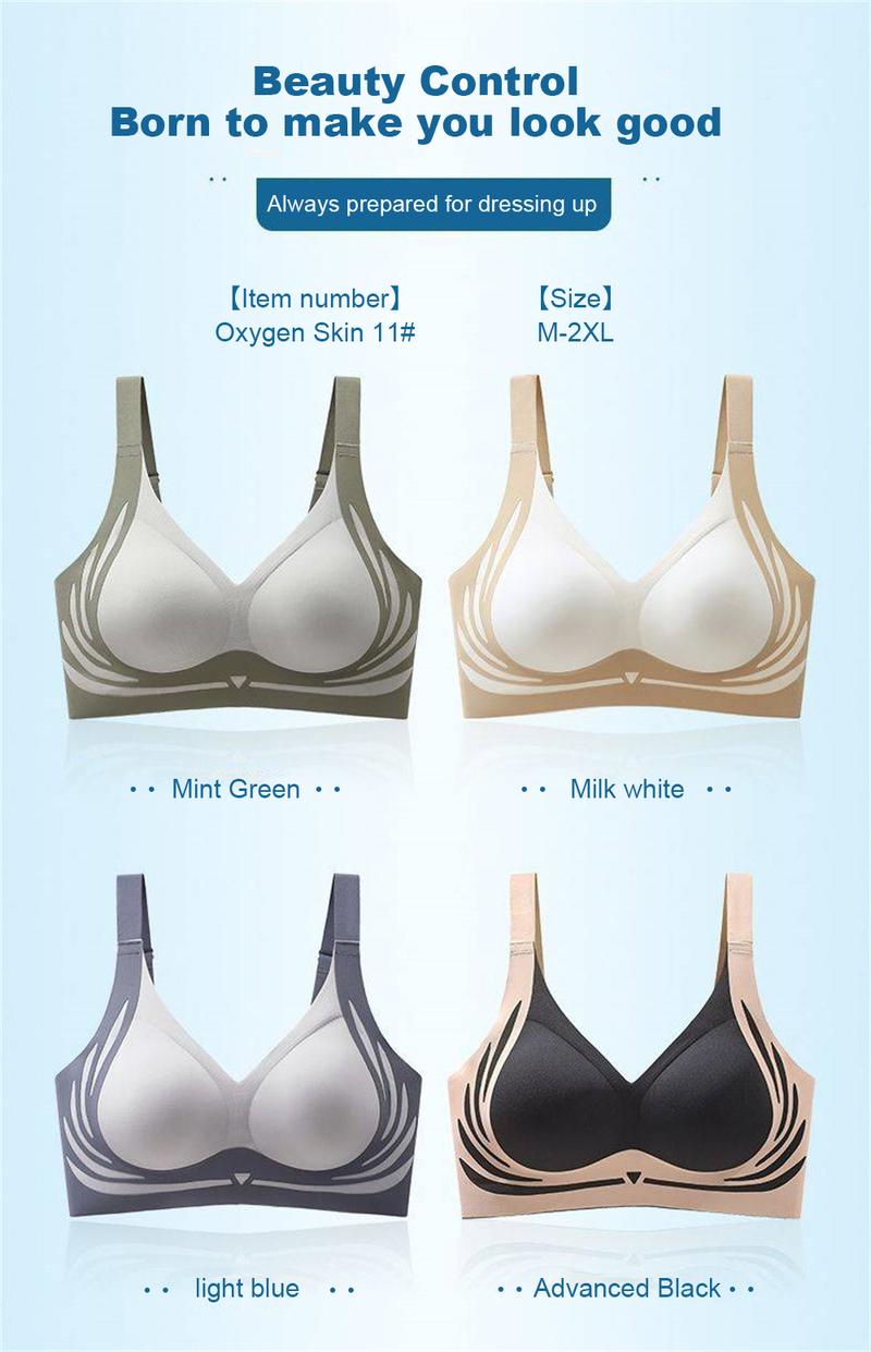 Product Introduction of Small Breasts Show Big Bras, Ladies Gather Underwear, 2024 New Style No Steel Ring Seamless Bra, Fixed Cup, One-piece Thick Bra 16