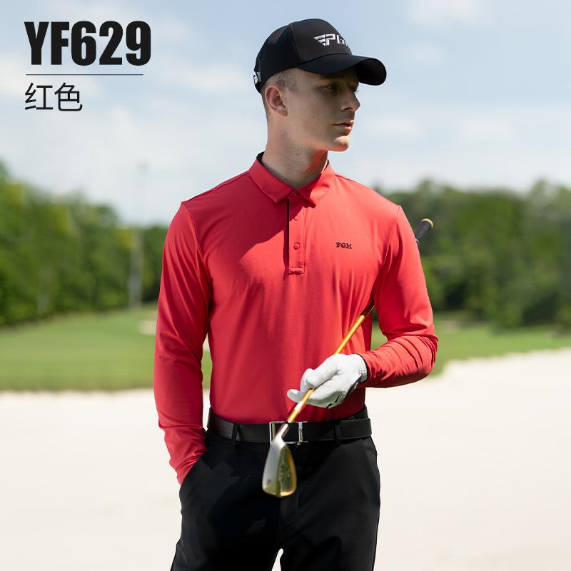 [PGM] Golf Clothing Men's Long-Sleeved T-shirt Autumn and Winter Sports Menswear Clothing Polo Shirt Polo Collar Top Yf629 5