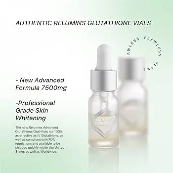 Relumins Oral Glutathione 7500mg (5 Bottles good for 30days)