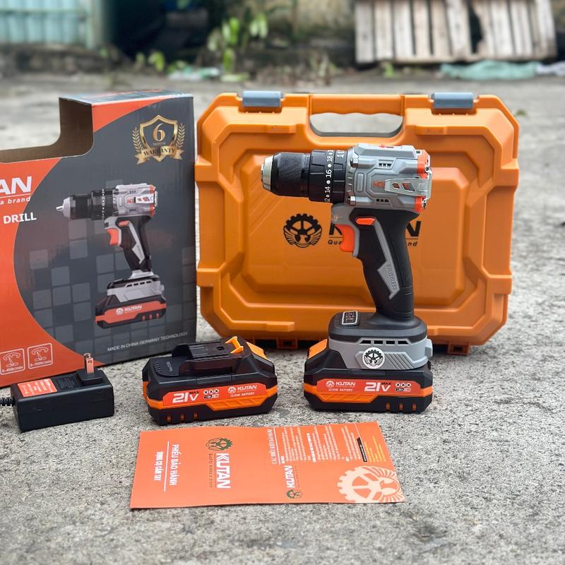Máy Khoan Pin 5 Cell Kutan 3 Chức Năng Đầu Kẹp 10mm Auto lock Không Chổi Than Bảo Hành 6 Tháng