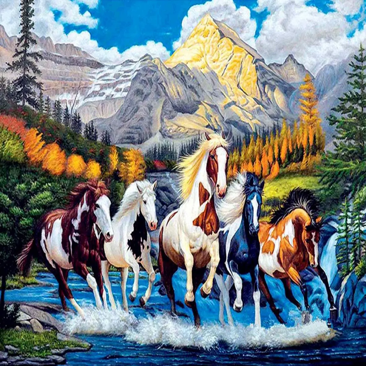 5D Diamond Painting Set  DIY Horse Diamond Painting Tools  30cm*40cm