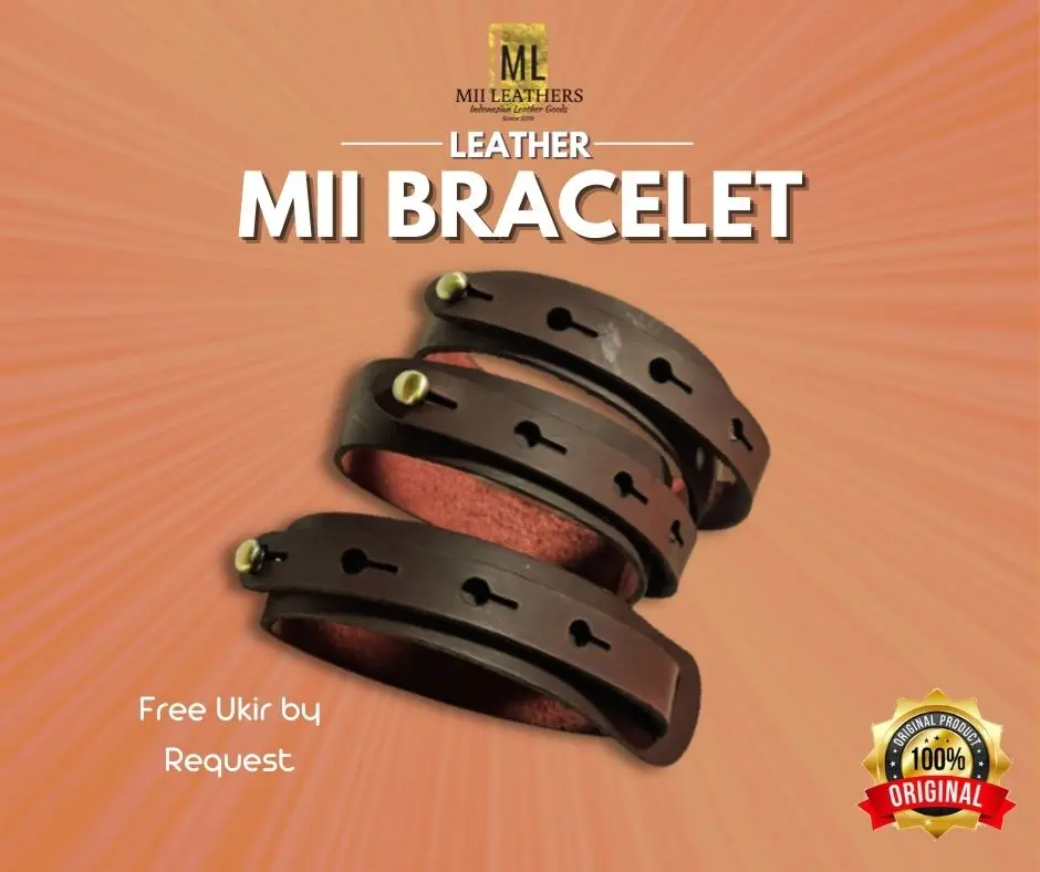 MII  BRACELET GELANG KULIT ASLI LEATHER BRACELET  AKSESORIS KULIT  GELANG PRIA  GELANG TANGAN  GELANG COUPLE
