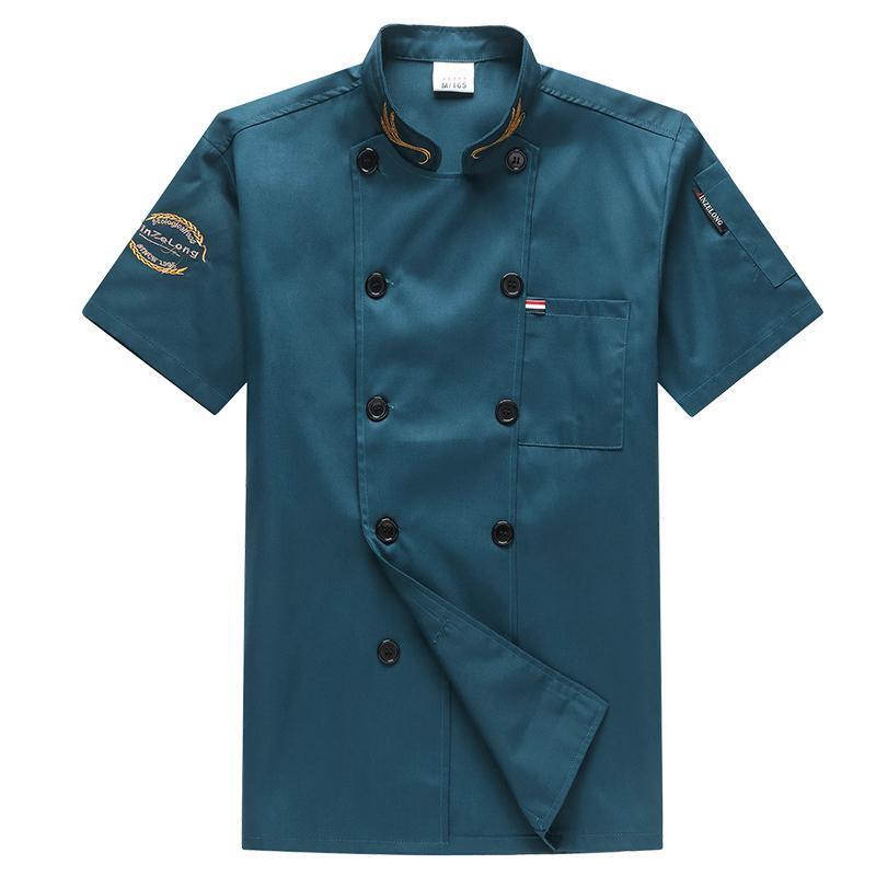 Product Introduction of Unisex Chef Jacket Short Sleeve Chef Shirt Men Woman Uniform Kitchen Restaurant Cook Workwear 35