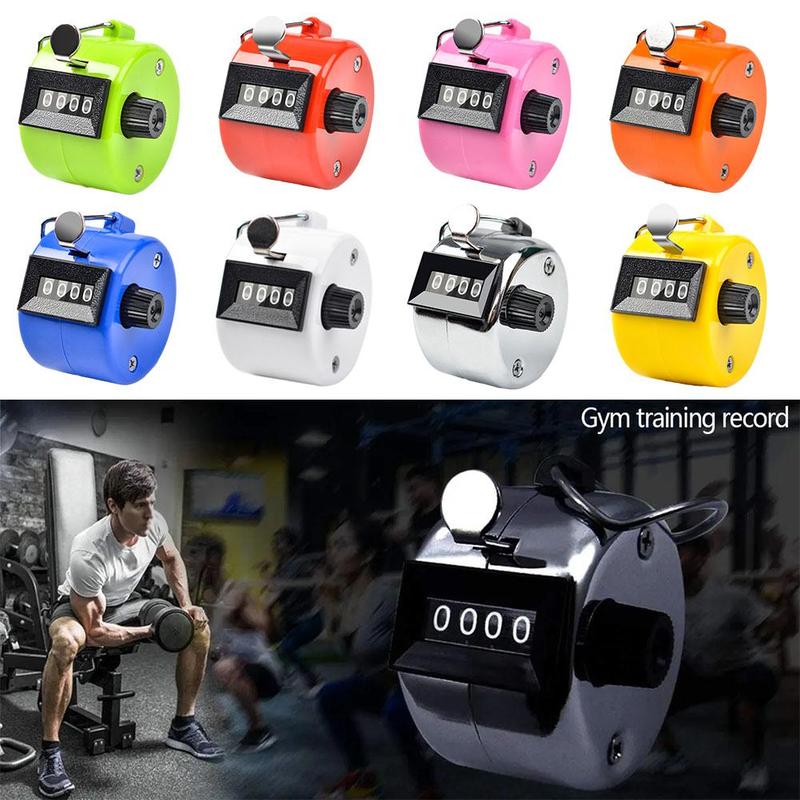 Mini Exercise Counter 4 Digit Number Manual Held Tally Counter  School Exercise Manual Counting Device 1