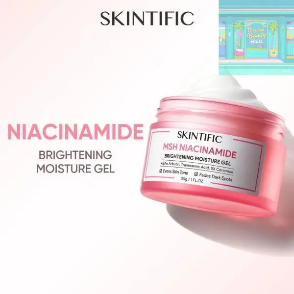 SKINTIFIC MSH Niacinamide whitening Gel moisturiser Glowing Moisturizer Fades Dark Spot Cream Skincare Comfort Moisture Hydrate Hydrating