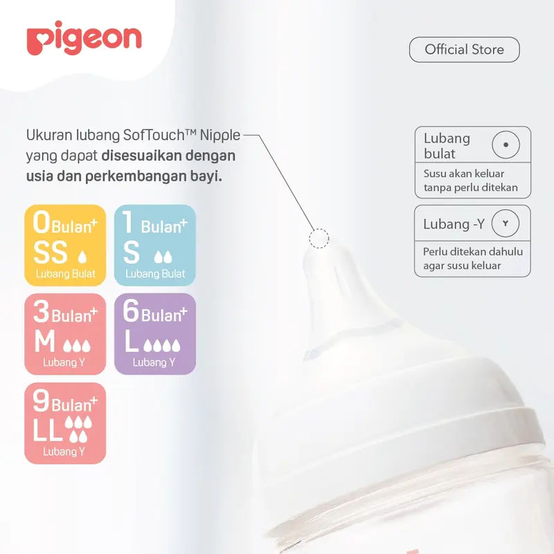 PIGEON SofTouch Nipple 2pcs Blister L 2