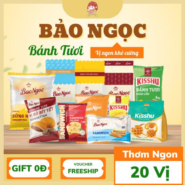 [20 Vị] Bánh Mì Bảo Ngọc Full Vị Bông Lan Sandwich Nhân Bơ Socola Bò Gà Ruốc Chà Bông (Mới 2024) socola  12vi socola  dubai