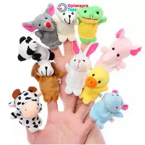 Mainan Anak Boneka Jari Tangan Finger Puppet 10 Karakter Hewan Binatang Kain Rasfur Lembut - 7 cm
