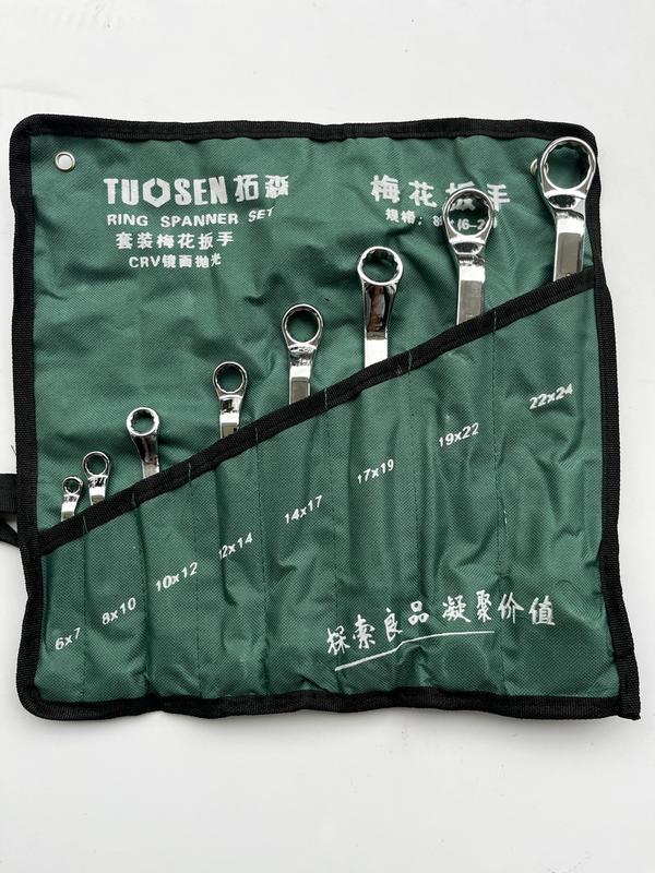 Bộ cờ lê hai đầu tròng 8 cây thép CRV Tuosen