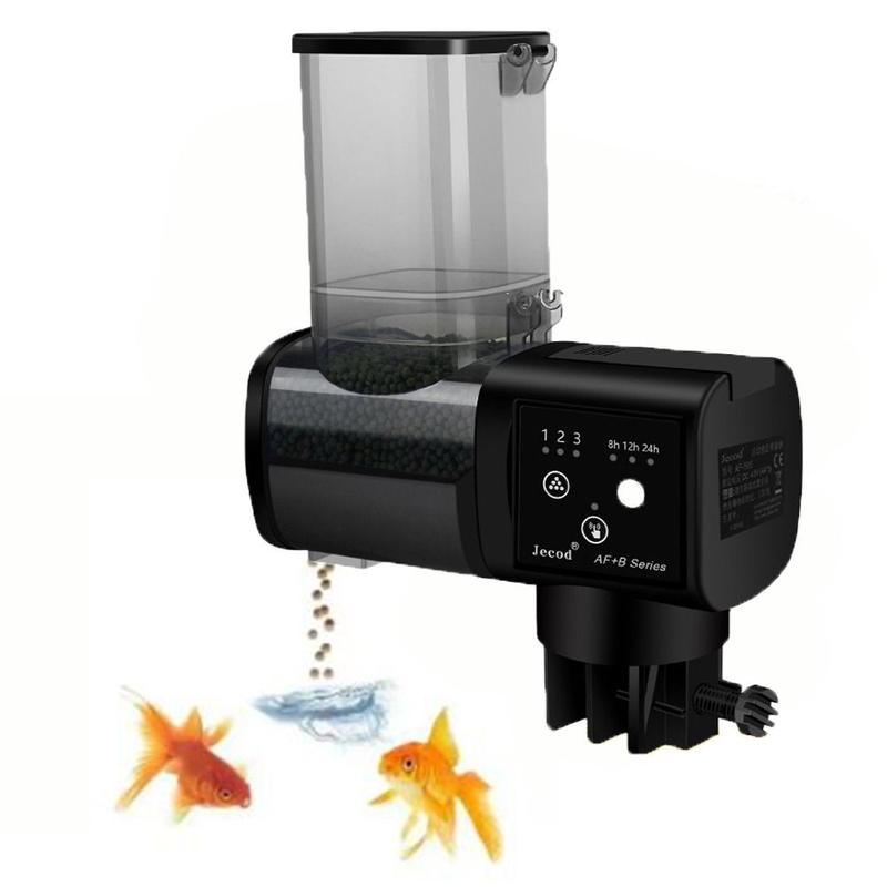 Phụ kiện bể cá 250ML/500M Máy cho cá ăn Màn hình LCD Bộ hẹn giờ điều chỉnh Máy…