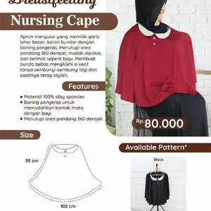 Cuddle Me NursingCape Apron Cover Menyusui Bayi Melingkar Polos