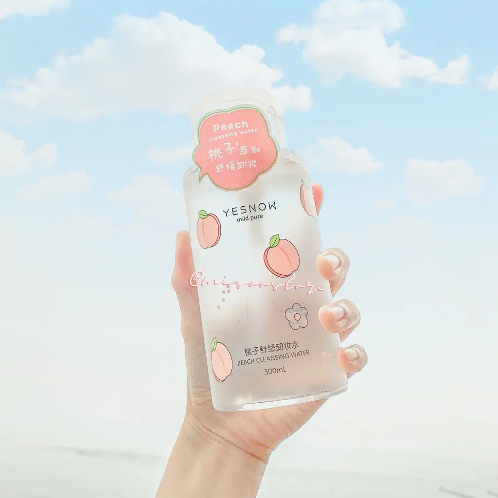 yesnow peach cleansing water/pembersih wajah peach/pembersih makeup/makeup remover